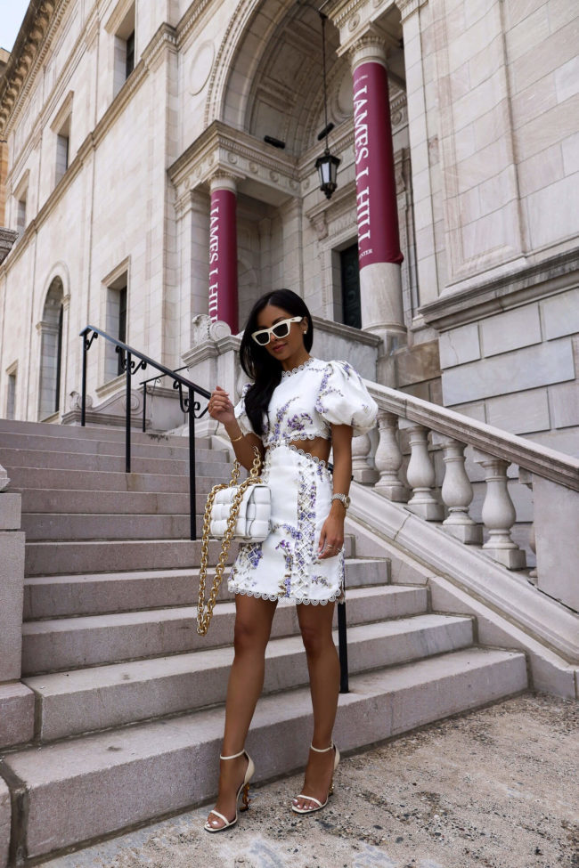 fashion blogger mia mia mine wearing a zimmermann