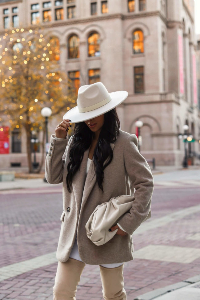 fashion blogger mia mia mine wearing a lack of color us hat from nordstrom