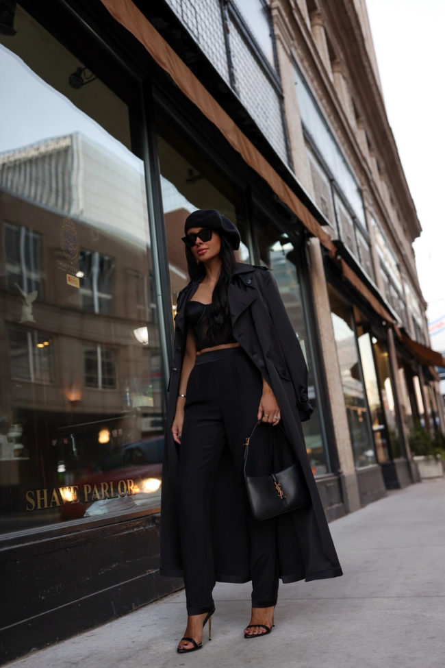fashion blogger wearing a trench coat by fleur du mal