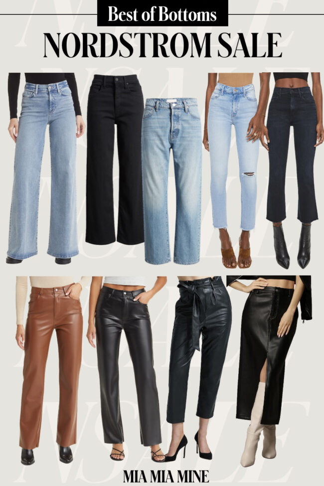 nordstrom anniversary sale jeans and leather pants
