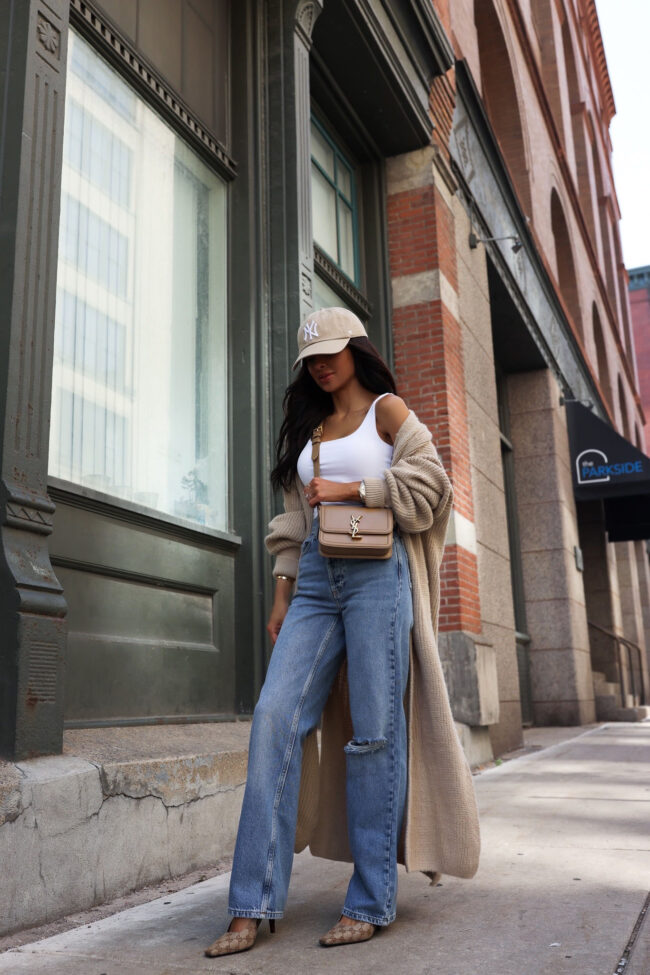 fashion blogger mia mia mine wearing baggy jeans from nordstrom for summer