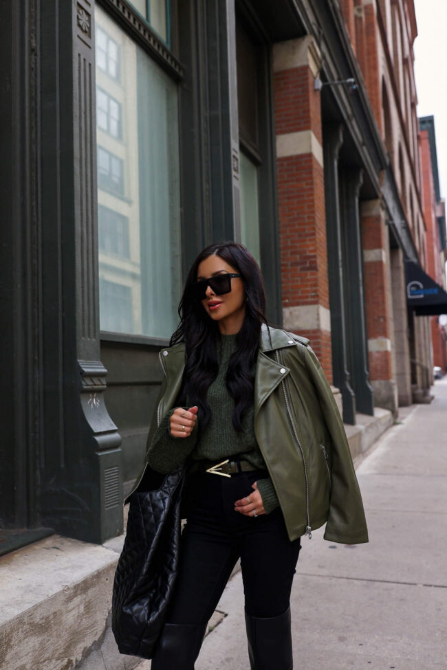 3 Stunning Ways to Style A Faux Leather Jacket - Mia Mia Mine