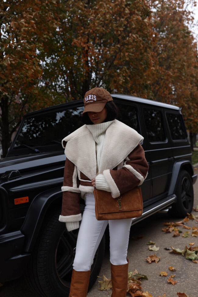 revolve fashion blogger wearing a winter outfit