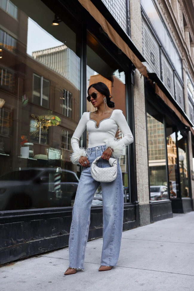 20 top White Wide Leg Jeans Outfit Winter ideas in 2024