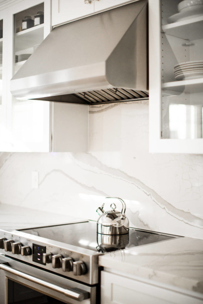 oven range in fashion blogger's kitchen