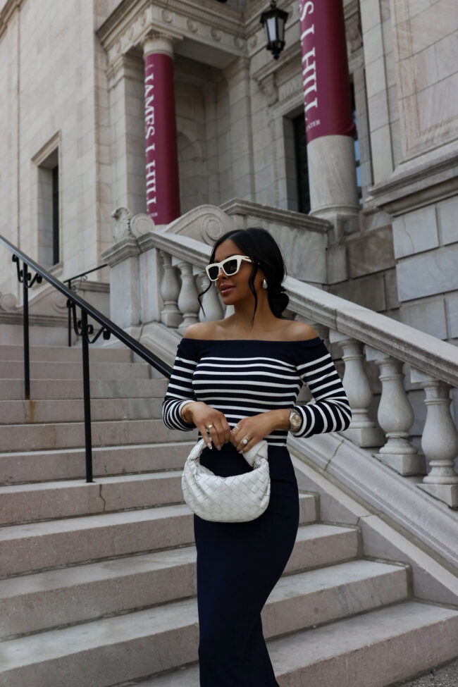 mia mia mine wearing stripes for summer