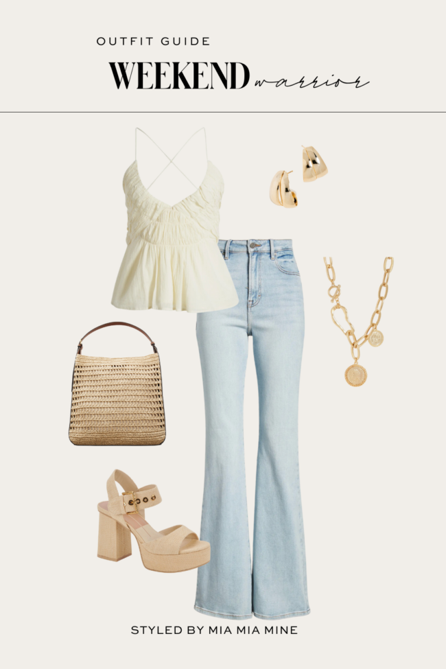 flared jeans outfit for summer