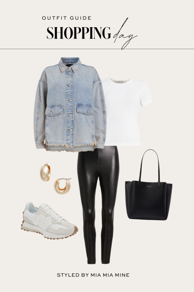 denim shacket outfit from the nordstrom anniversary sale