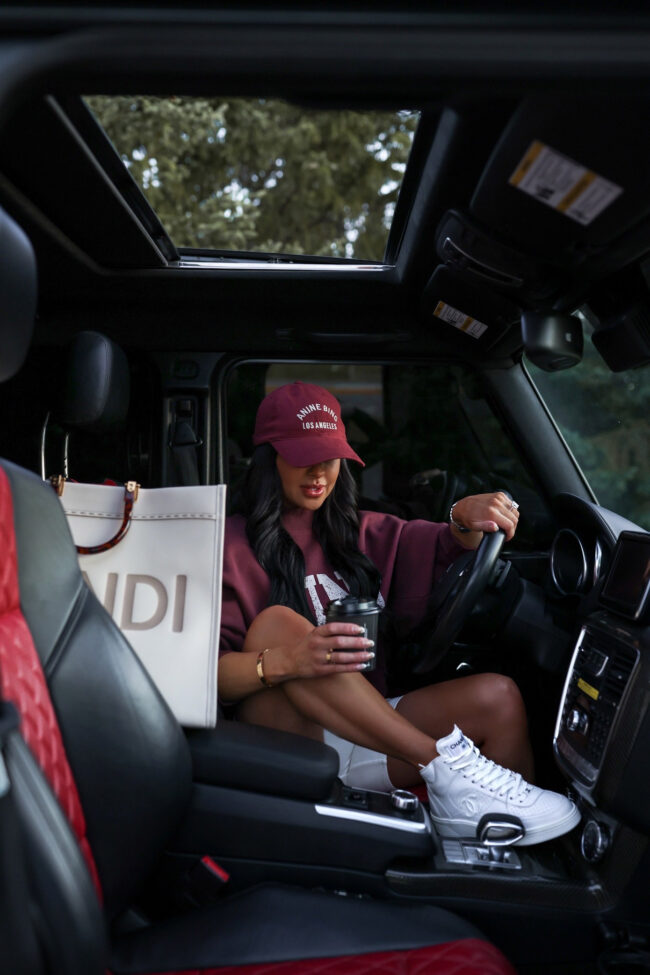 fashion blogger mia mia mine wearing chanel sneakers