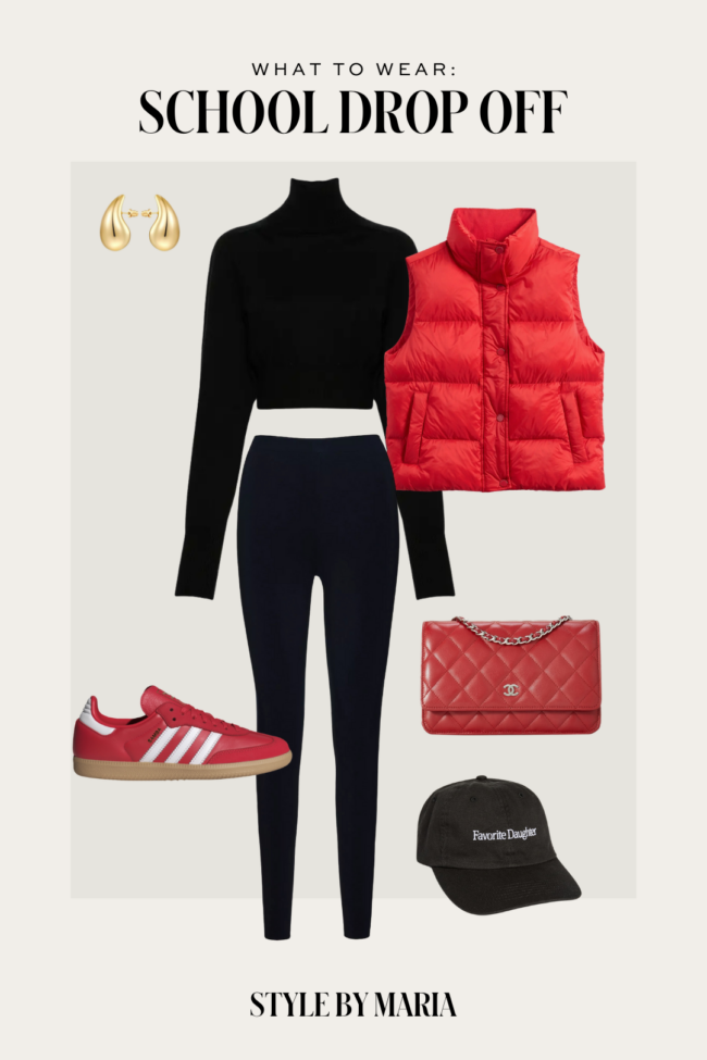 red adidas samba outfit