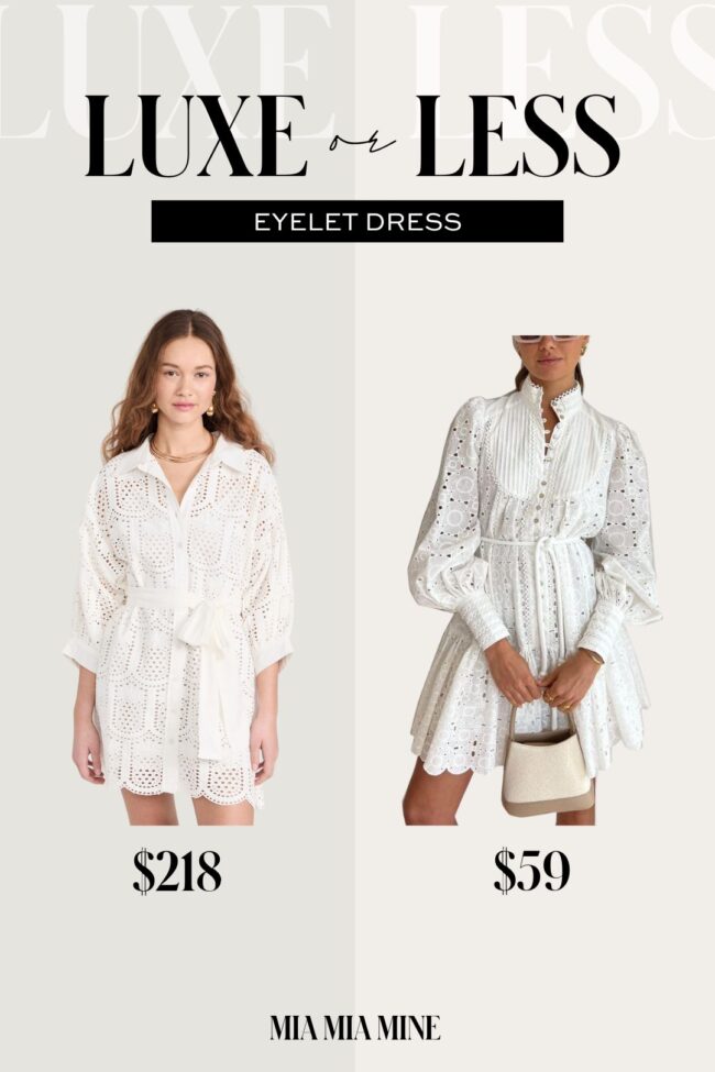 save or splurge eyelet dress