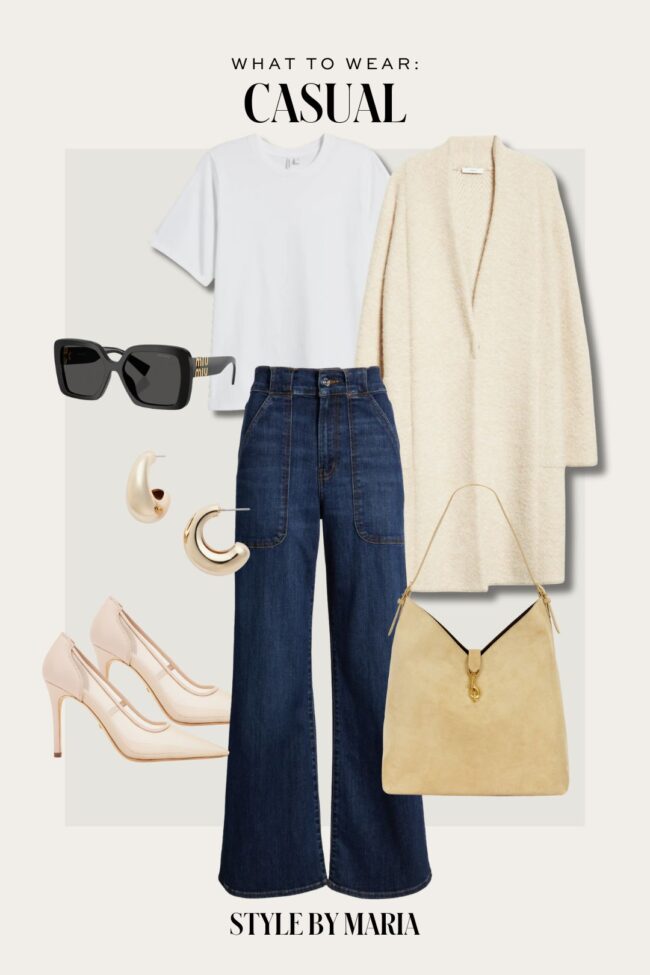 casual transitional outfit