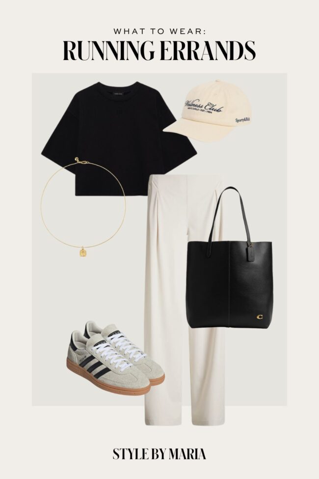 casual weekend outfit with adidas sneakers