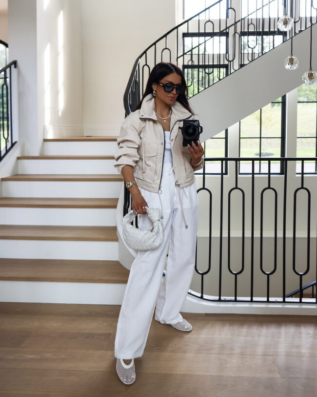 mia mia mine wearing amazon mesh ballet flats for summer