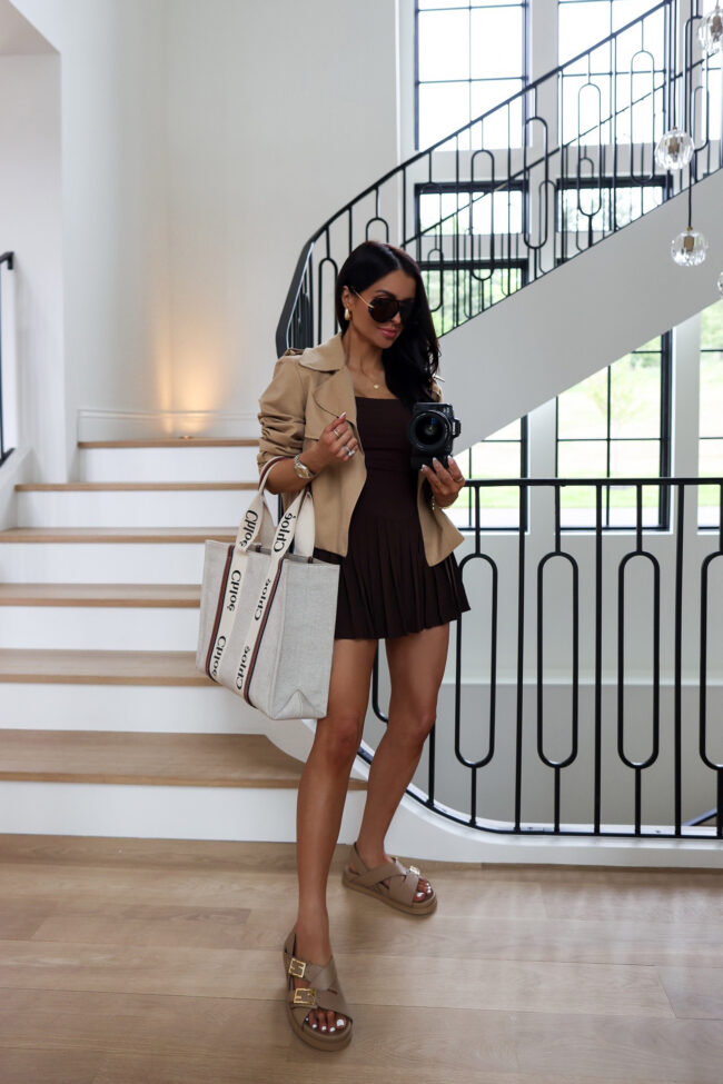 mia mia mine wearing a black tennis dress from amazon