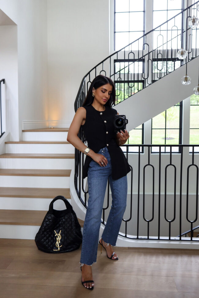 fashion blogger business casual outfit for summer