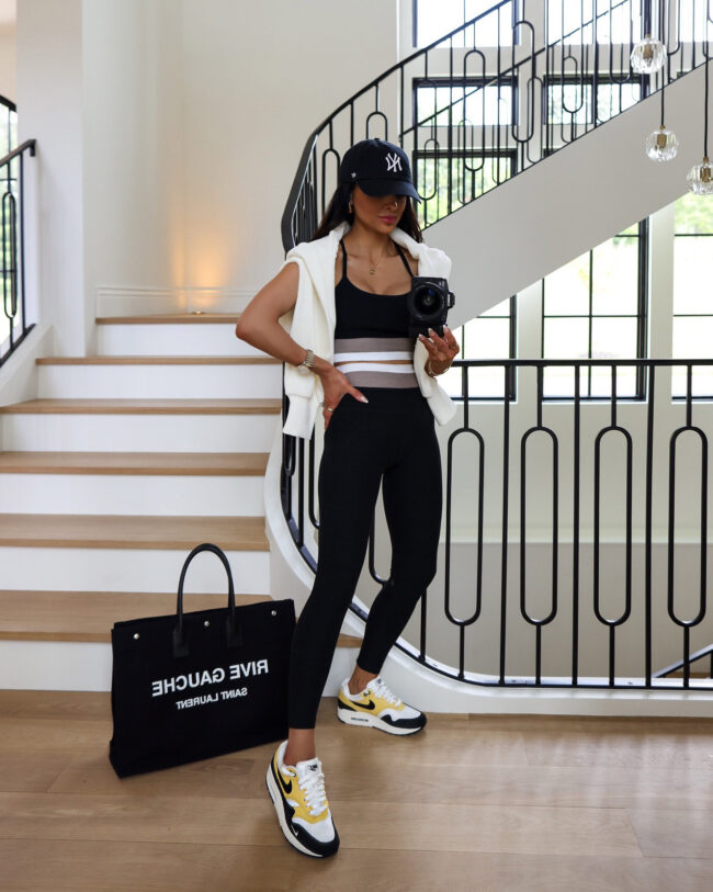 mia mia mine wearing nike air max sneakers from the nordstrom sale