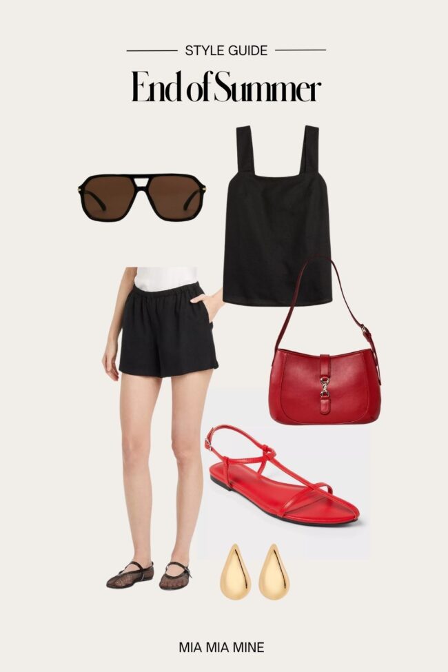 target black linen set