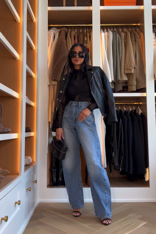 mia mia mine wearing a fall date night outfit from target