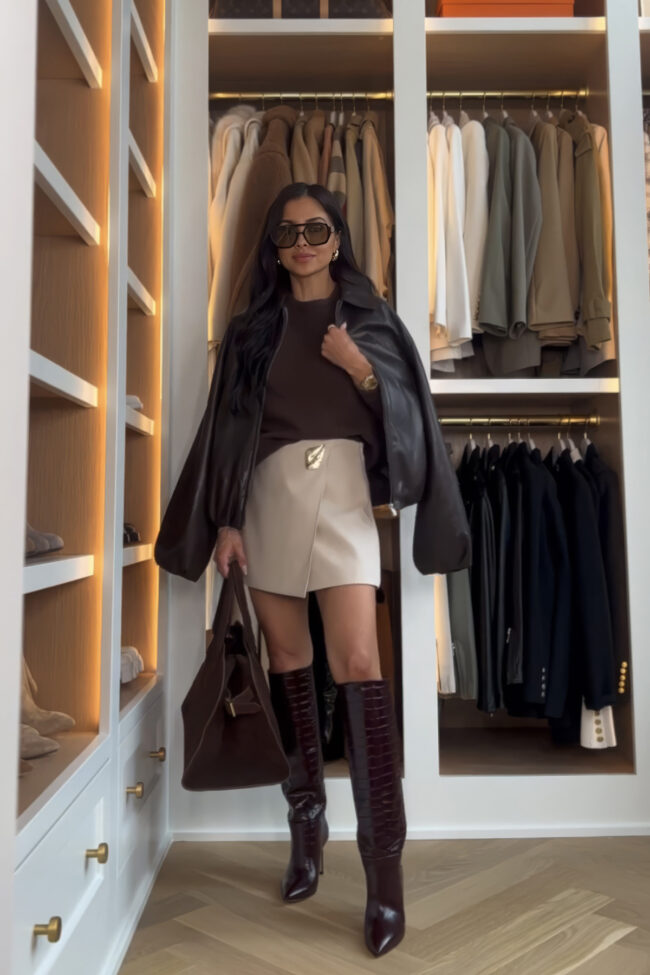 fashion blogger mia mia mine wearing a zara date night outfit for fall