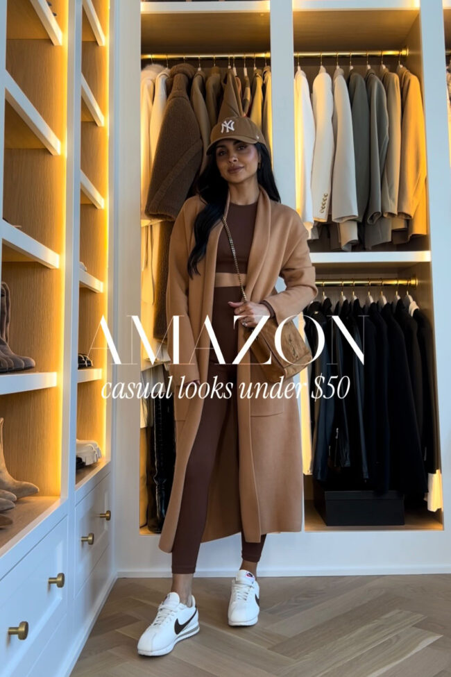 mia mia mine wearing affordable loungewear outfits from amazon