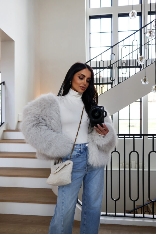 mia mia mine wearing a white commando bodysuit