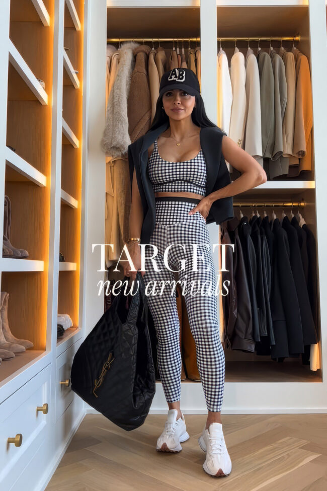 fashion blogger wearing spring workout sets from target