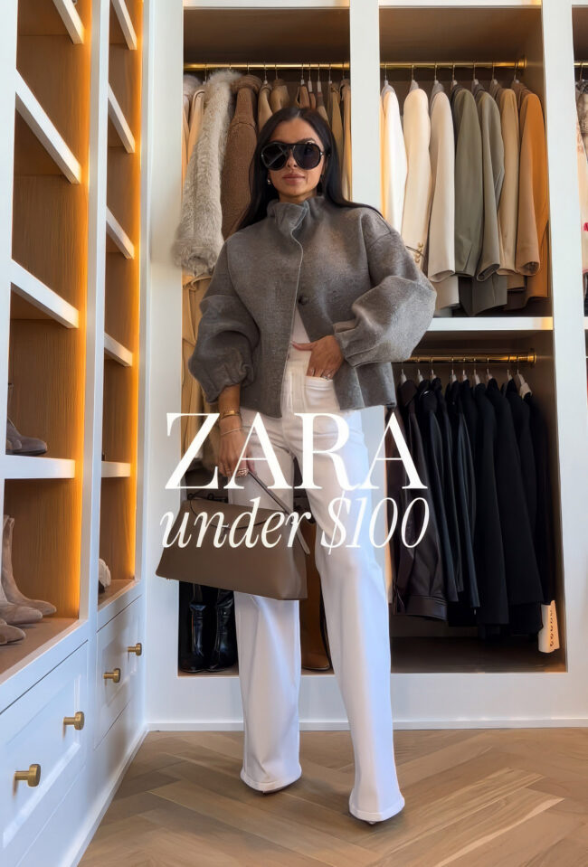 mia-mia-mine wearing an affordable zara jacket for spring