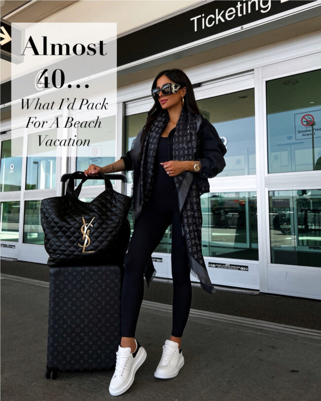 mia mia mine sharing her beach vacation essentials