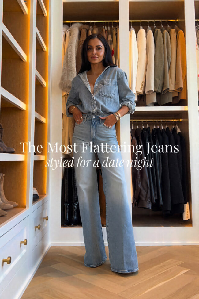 fashion blogger mia mia mine wearing a target denim shirt with mother jeans