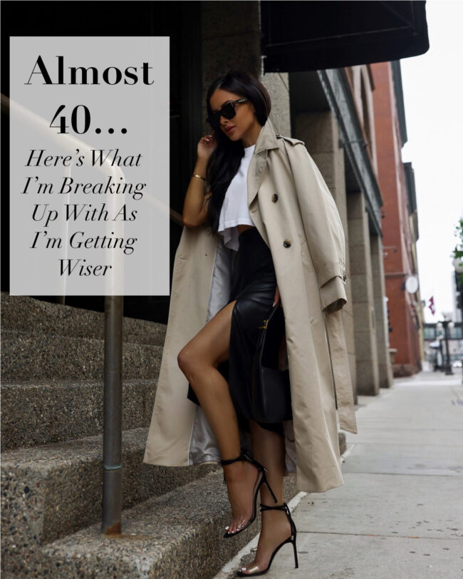 fashion blogger sharing the fashion and beauty essentials in your 40s