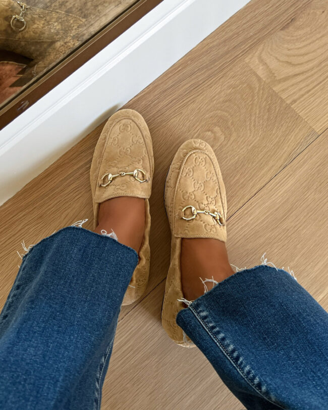 gucci suede jordan loafers