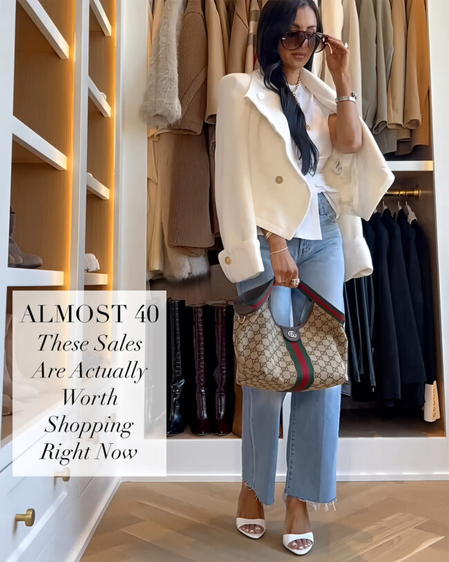 fashion blogger wearing mother maven straight leg jeans