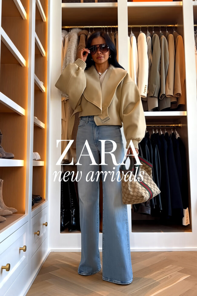 fashion blogger sharing a zara haul