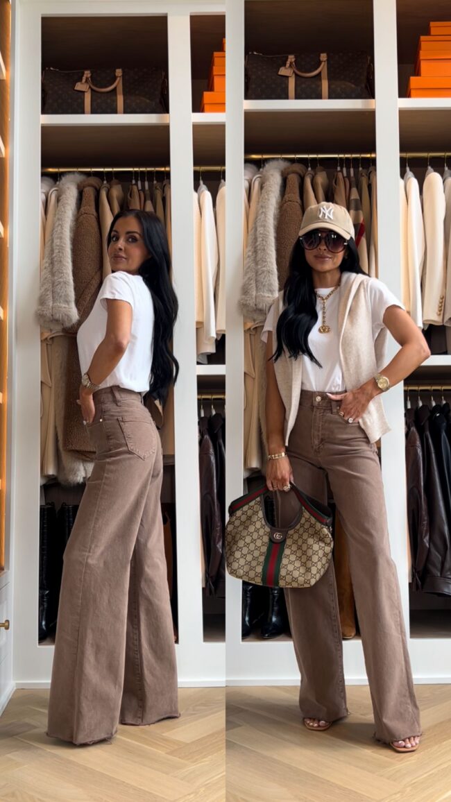 fashion blogger mia mia mine wearing paige anessa brown denim