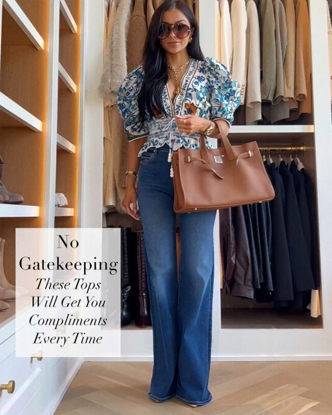 fashion blogger mia mia mine wearing a farm rio top for summer