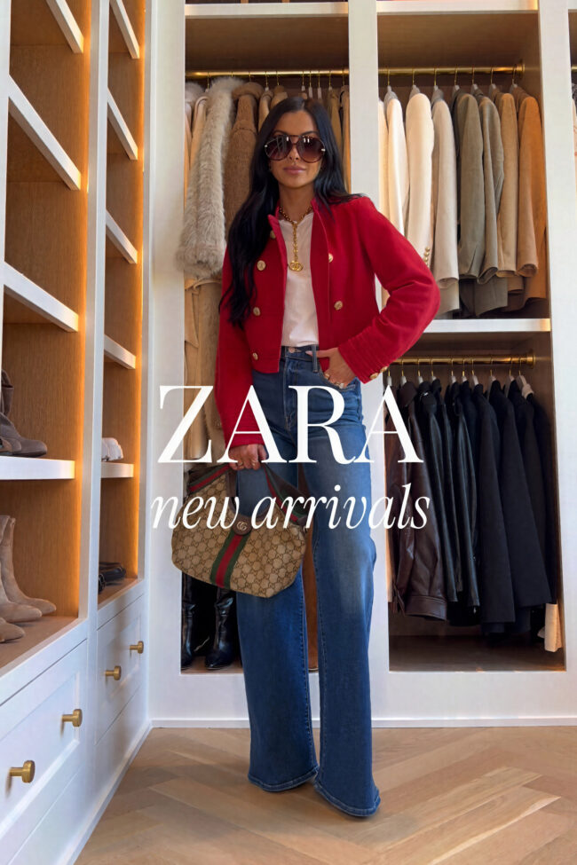 mia mia mine wearing a zara red jacket 