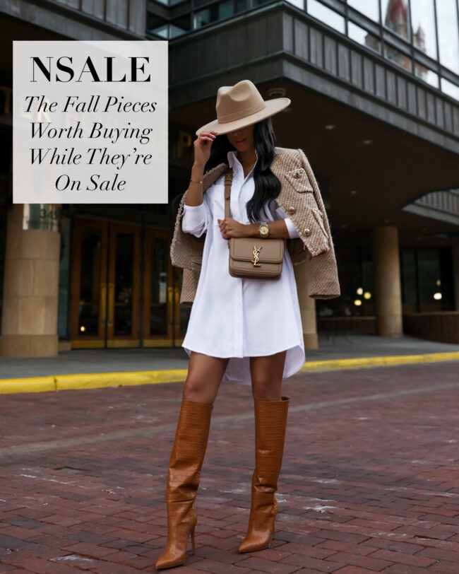 fashion blogger wearing paris texas boots with a white shirt dress