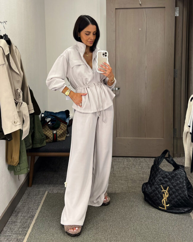 mia mia mine wearing a zella loungewear set from the nsale