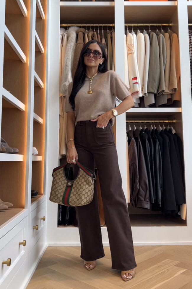 fashion blogger wearing a nordstrom cashmere sweater from the nsale