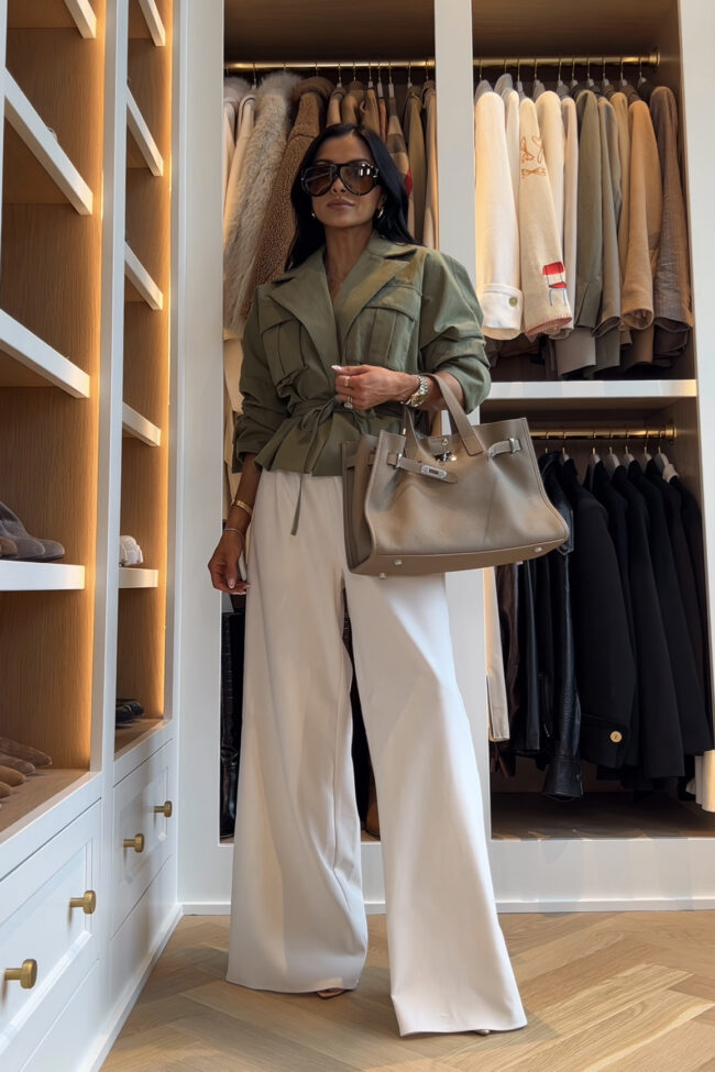 mia mia mine wearing target wide leg pants that look like aritzia