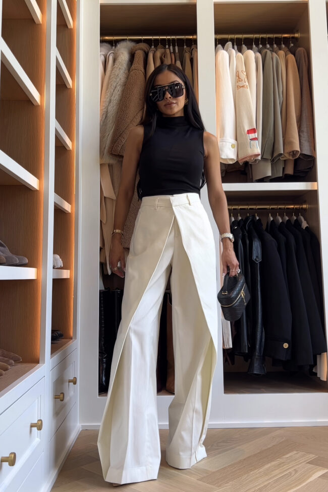 fashion blogger wearing zara basics 