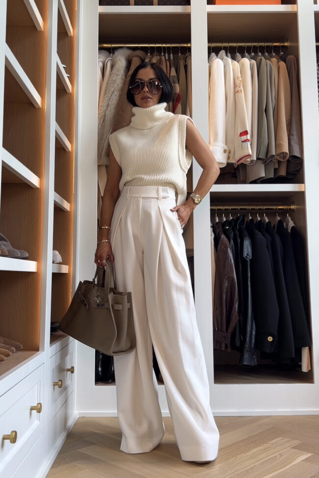mia mia mine wearing an all white outfit for fall from shopbop