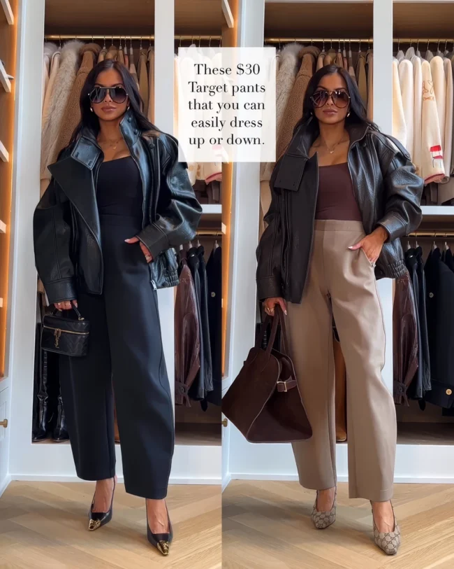 fashion blogger wearing target barrel pants