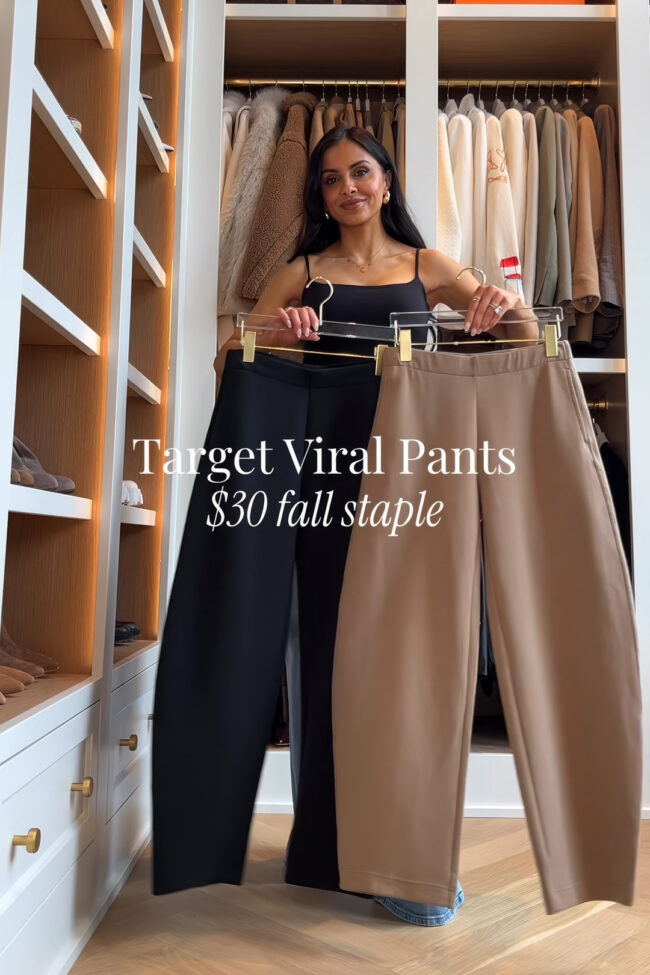 fashion blogger wearing target barrel pants
