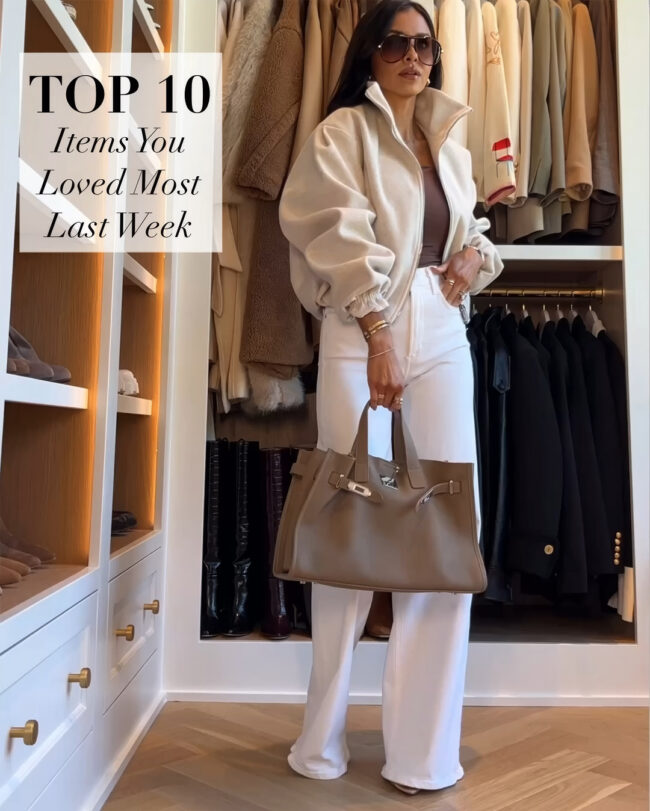 mia mia mine wearing a neutral fall outfit