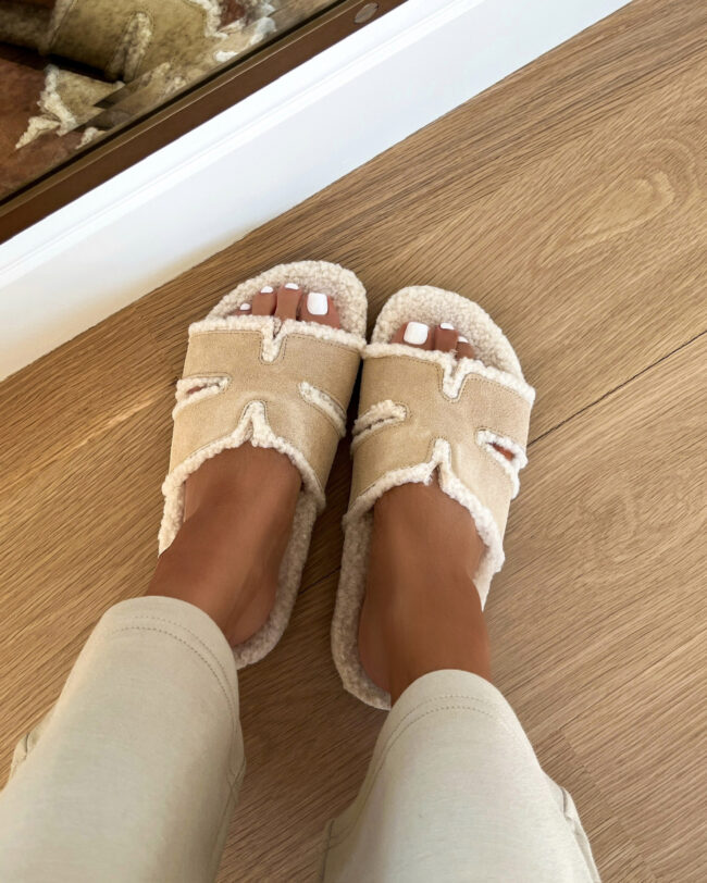 amazon faux shearling H slippers