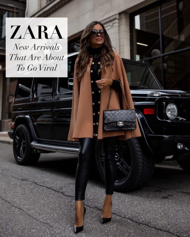 mia mia mine wearing a karen millen military poncho for fall