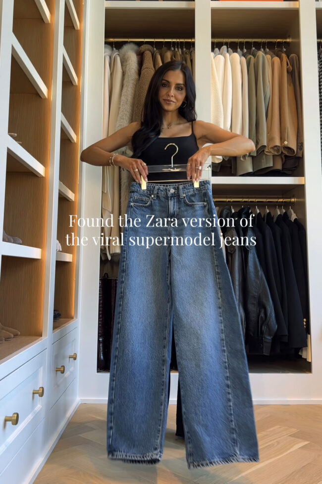 mia mia mine wearing the zara version of the mother supermodel jeans